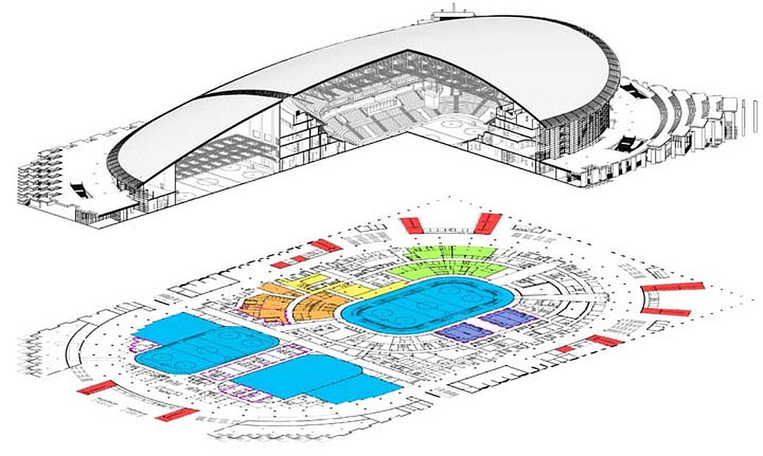 План хоккейной арены